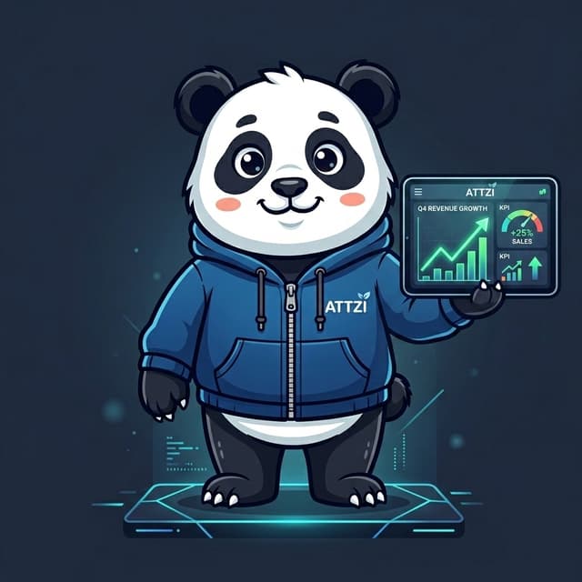 Attzi the Panda Mascot - cta pose